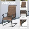 Patio Dining Chairs Set of 4, All Weather Outdoor Padded Textilene Patio Chairs, 6