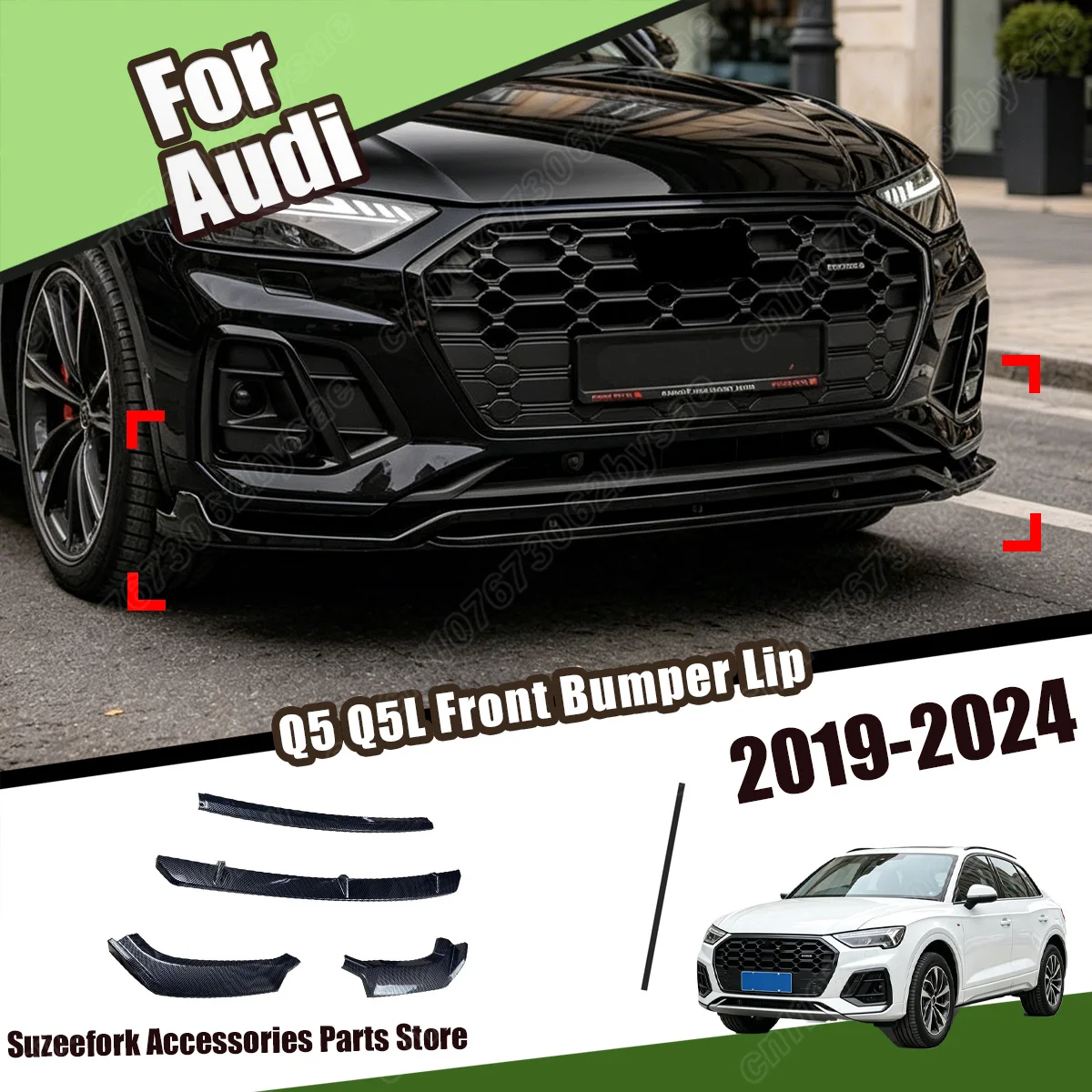아우디 Q5 Q5L 2019 2020 2021 2022 2023 2024 자동차 프론트 범퍼 립 ..