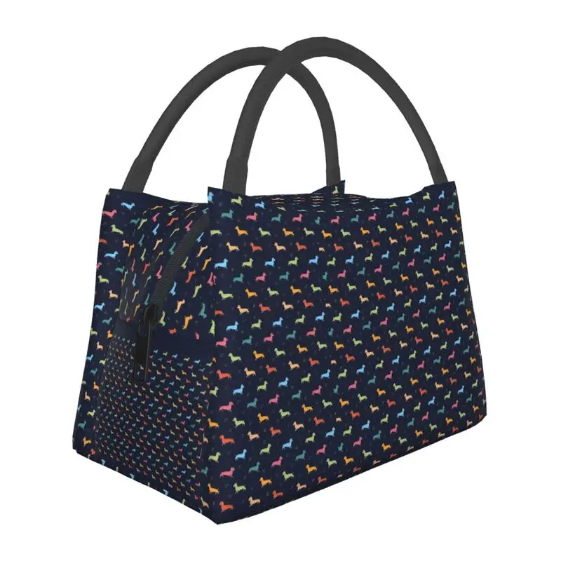

Sausage Dog And Hearts Lunch Boxes Leakproof Dachshund Thermal Cooler Food Insulated Lunch Bag Travel Work Pinic Container