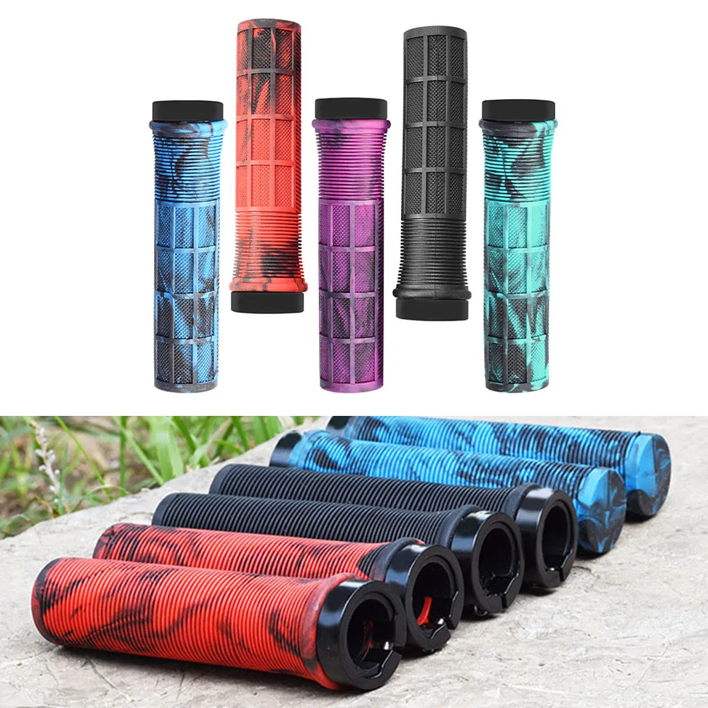 Bicycle Handle Grips High Quality 19mm Mountain Bike Grips Non-slip Mtb Cuffs Shock Absorption BMX/Downhill Folding Bike