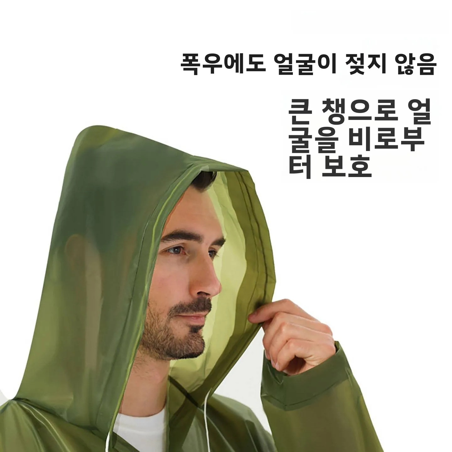 남성용 야외용 두꺼운 방풍 레인코트 낚시 하이킹 등산 편리한 백팩 레인코트