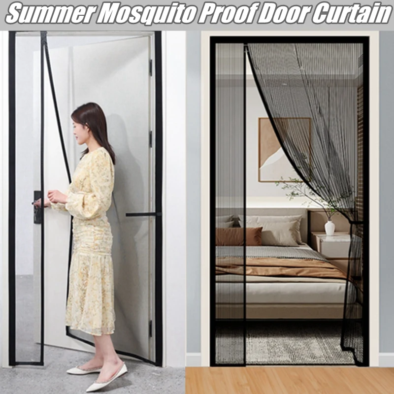 Magnetic Screen Door Curtain Anti Mosquito Door Curtain Magnetic Door Curtain Magnetic Suction Door Curtain Magnetic Anti-mosquito Side Door Opening Screens Kitchen Living Room Bedroom Summer Anti-mosquito Flies Mesh