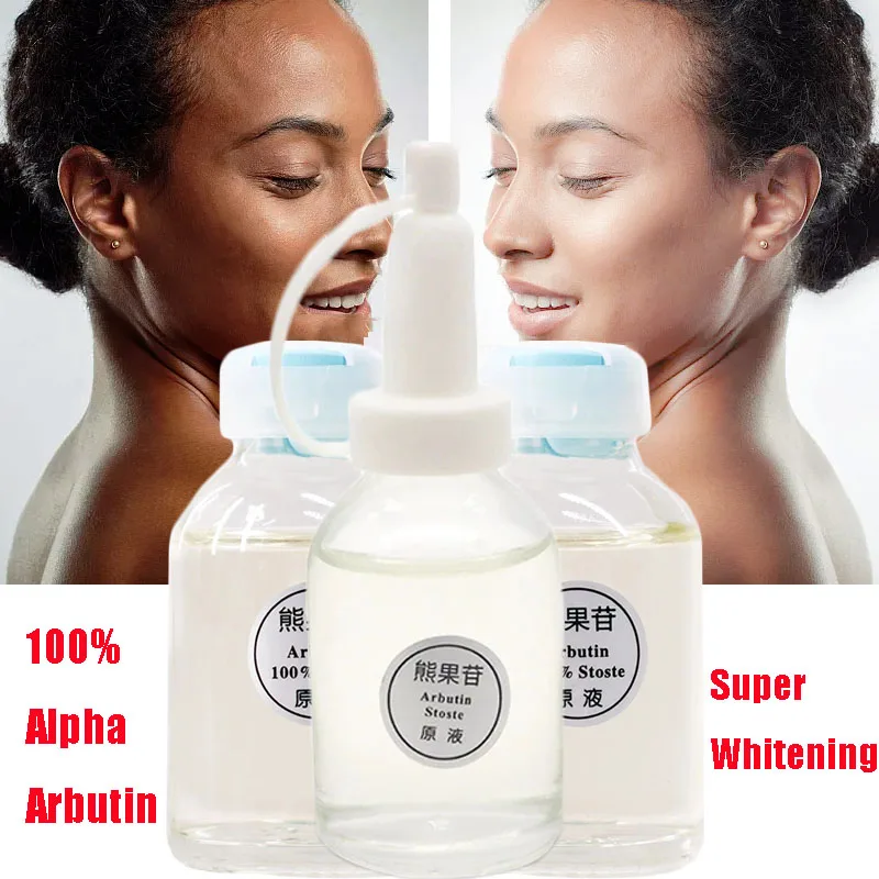 

100% Arbutin Whitening Skin Brightening Serum Dark Skin Permanent Whitening Liquid Kojic Acid Bleaching Cream Face Beauty