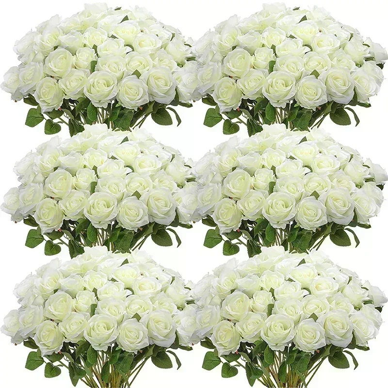 50pcs Realistic Silk Rose Bouquet 1