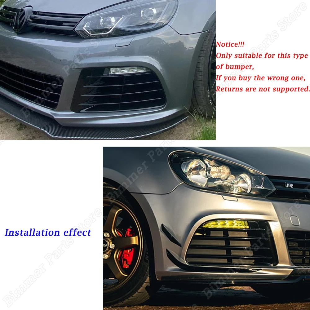For Volkswagen Golf 6 MK6 R R20 2008-2013 Front Lip Bumper Side