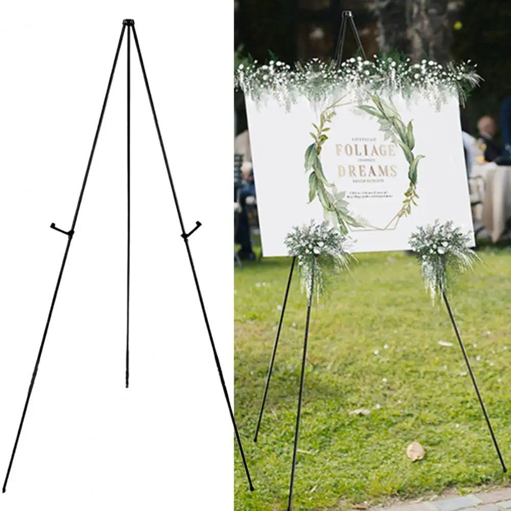 Portable Folding Easel Artist Painting Adjustable Height Holder Collapsible  Fixed Poster Metal Wedding Sign Easel Stand