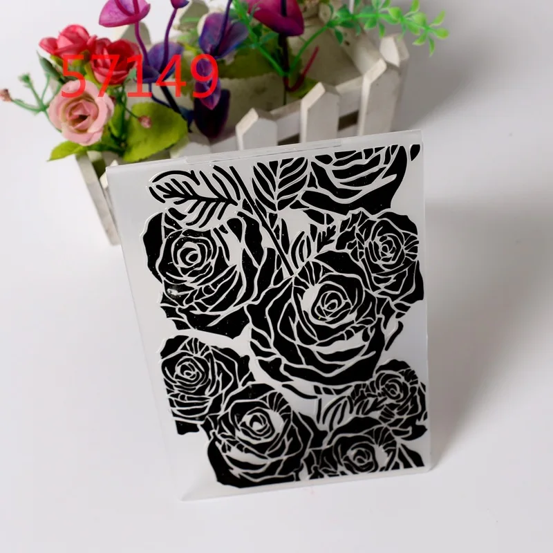 15x10cm 3D Embossing Folder Transparent Embossing Plastic Plates Design DIY Paper Cutting Dies Scrapbooking Gift Card