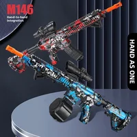 M416 Toy Gun 7.4V High-speed Burst Gel Ball With Orange Plug And Double Magazine For Outdoor Interactive Parent-child Games. 1