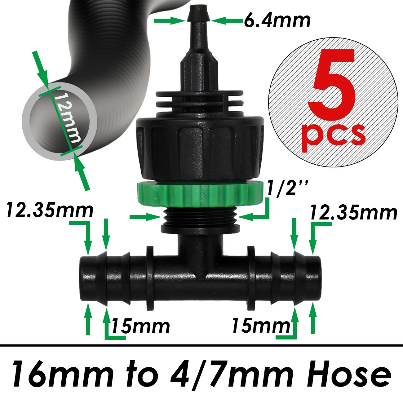 1I2inch to 4I7mm