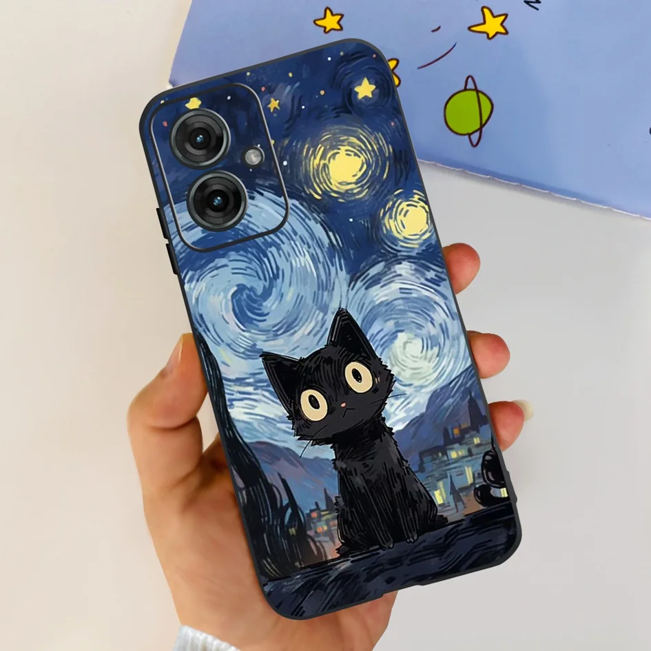 Lovely Cartoon Soft Silicone Back Protective Case Cover - Moto G55 5G