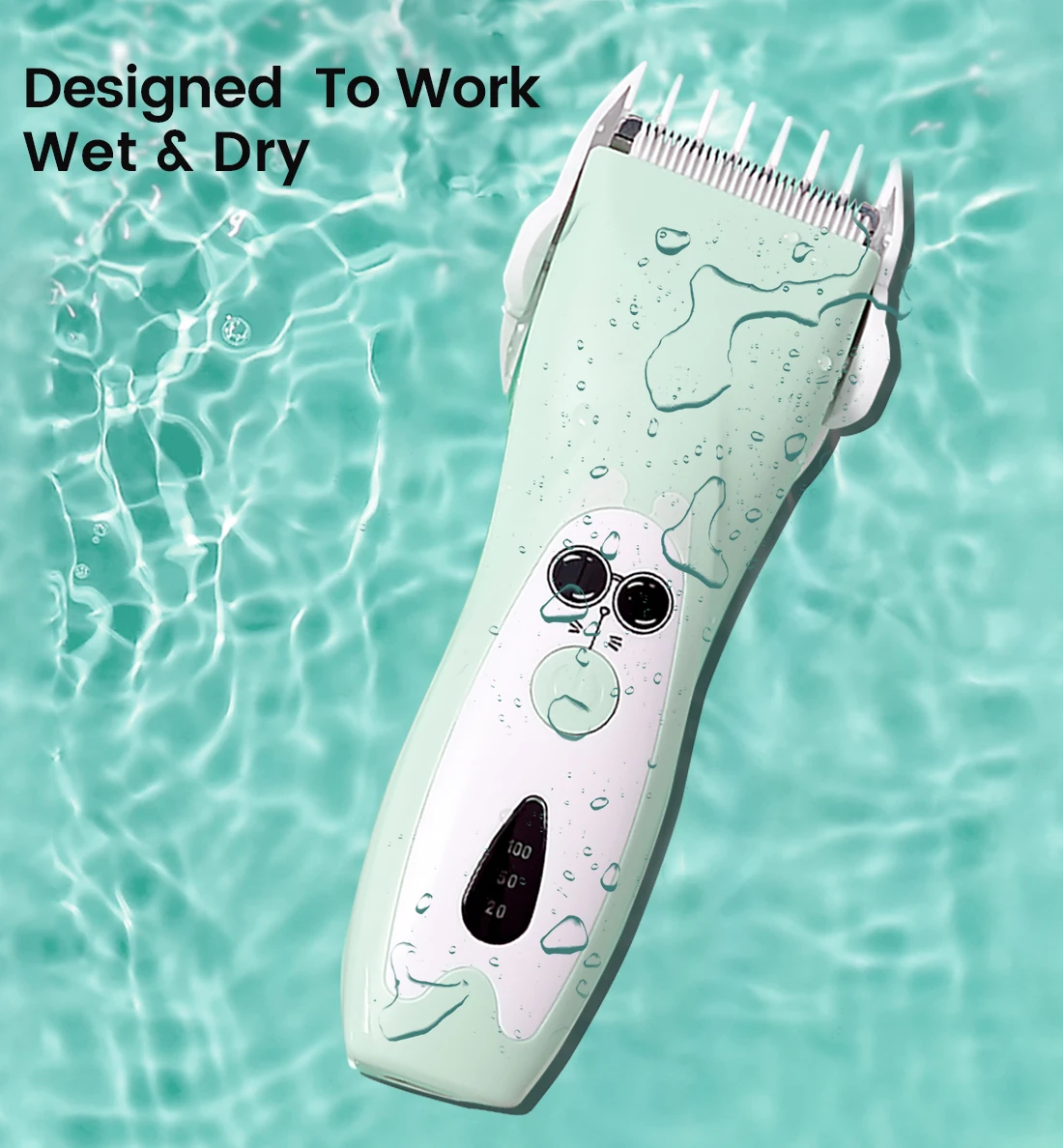 Quiet Baby Hair Trimmer Electric Rechargeable Kids Hair Clipper for Children Sleep Haircut Safe Ceramic Blade Waterproof 4