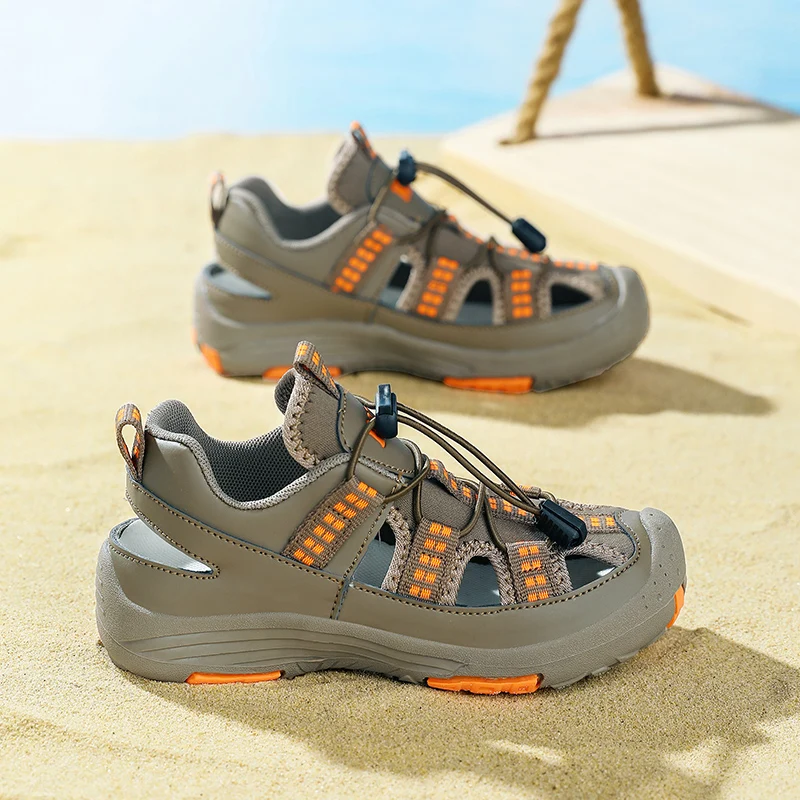 Sandales d'été pour enfants, chaussures de plage pour garçons, respirantes, coordonnantes, décontractées, nouvelle mode