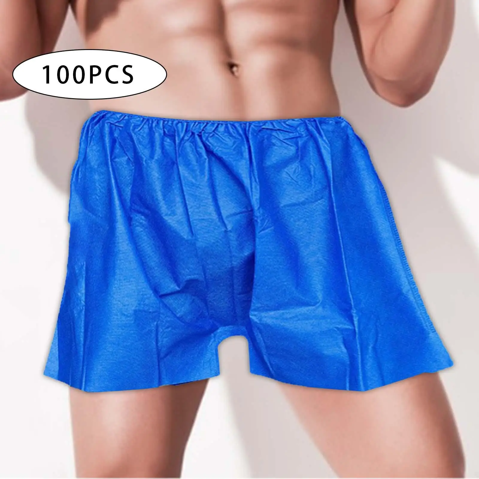 100Pcs Men Panties Briefs Disposable Shorts Men Disposable Briefs Shorts Underwear for Home Sauna Beach Sunbathing Massage Salon 6