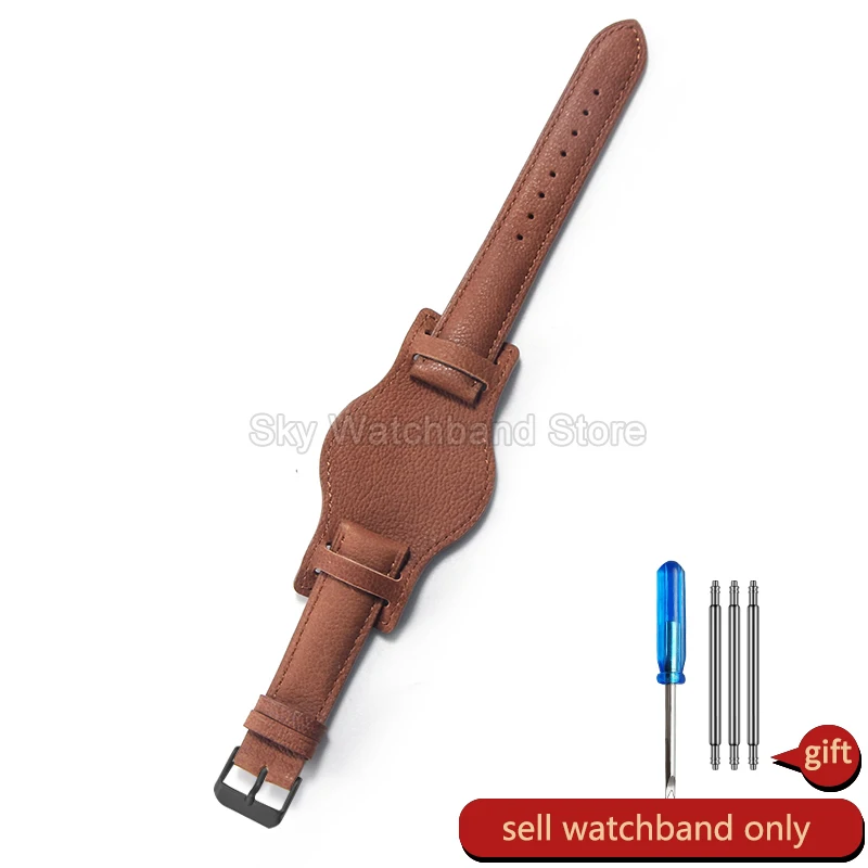 Premium Crazy Horse Leather Watch Strap with Tray - Available in 18mm, 20mm, 22mm