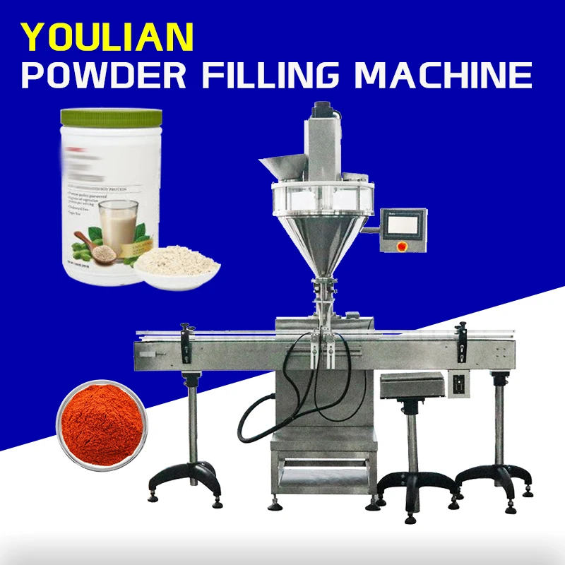 DF-A Factory Price Automatic Production Line Starch Wheat Curry Flour  Cheese Milk Tea Spice Bottle Powder Filling Machine AliExpress