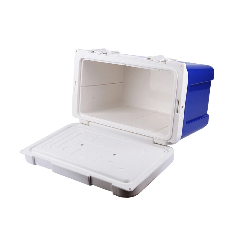 Camping Cooler Box Refrigerator 25l Electric Solar Powered Plastic Portable Car 12v Ice Rotomolded Cooler Box With Wheel