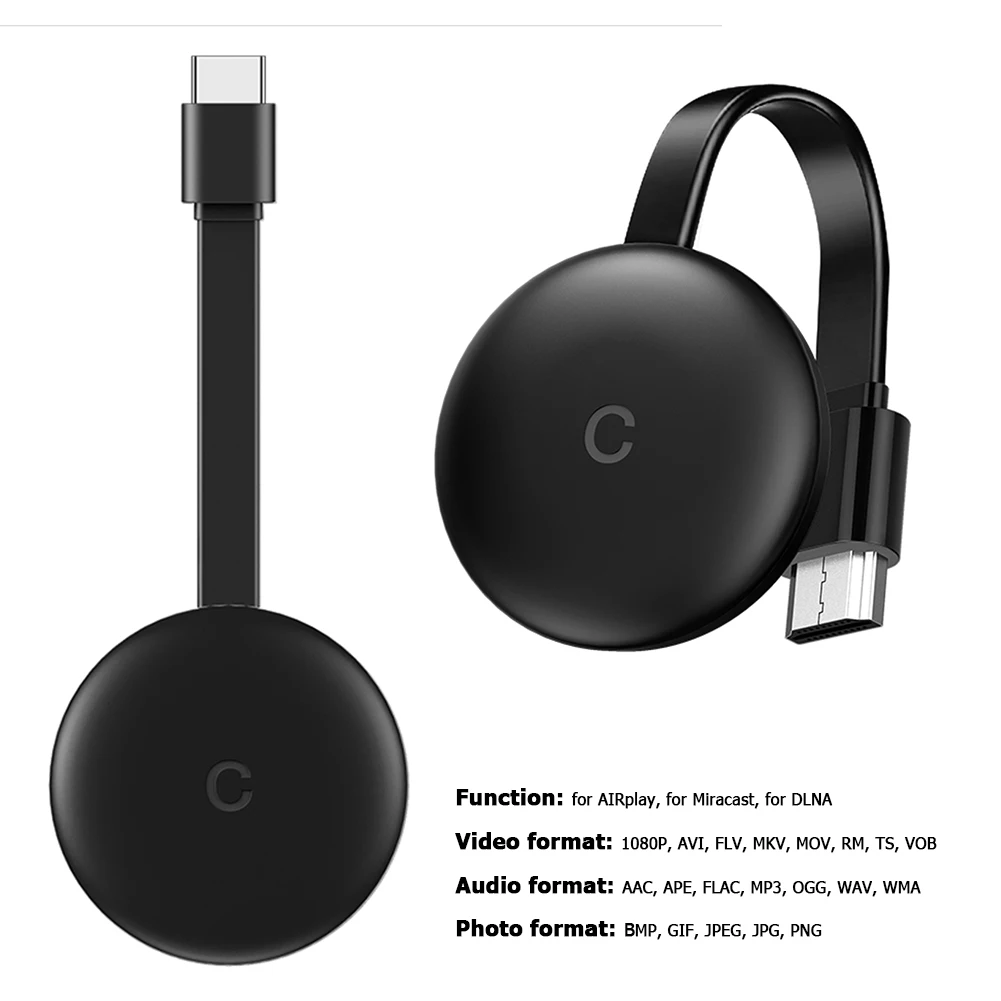 와이파이 HDMI 호환 무선 디스플레이 동글 어댑터, 휴대폰 태블릿 디스플레이 동글 비디오 어댑터, 에어플레이, 4K, 2.4GHz, 5GHz