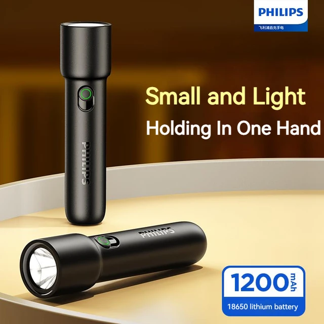 Philips 2024 New EDC Portable Flashlight Rechargeable LED Flashlights for Defensa Personal Self Defense Camping Hiking 3