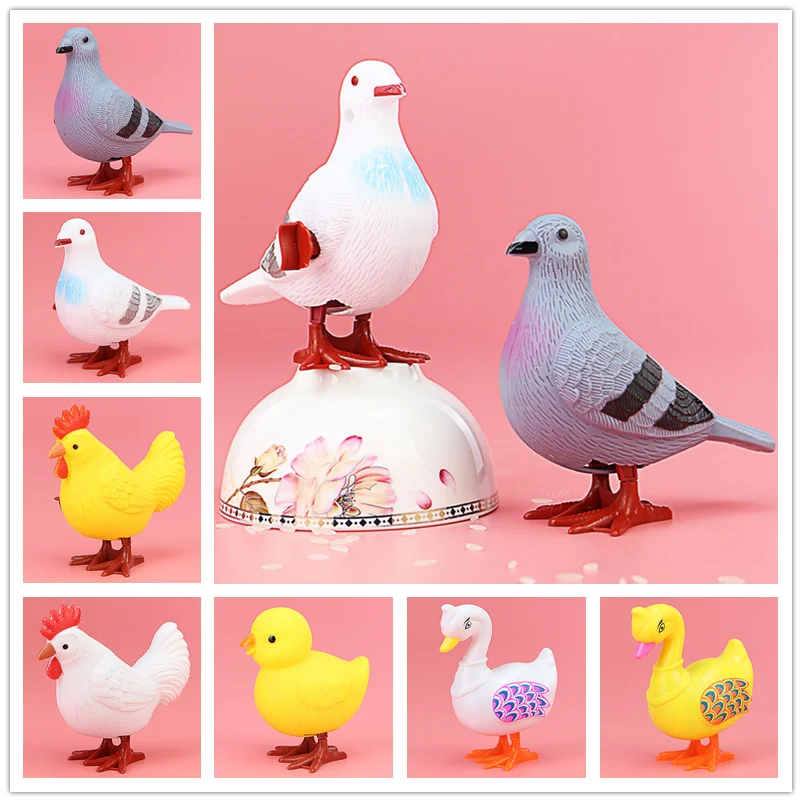 

1PCS Cute Jumping Pigeon Clockwork Simulation Animal Chicken Parrot Frog Jumping Animal Clockwork Jump Toys For Kids Boys Girls