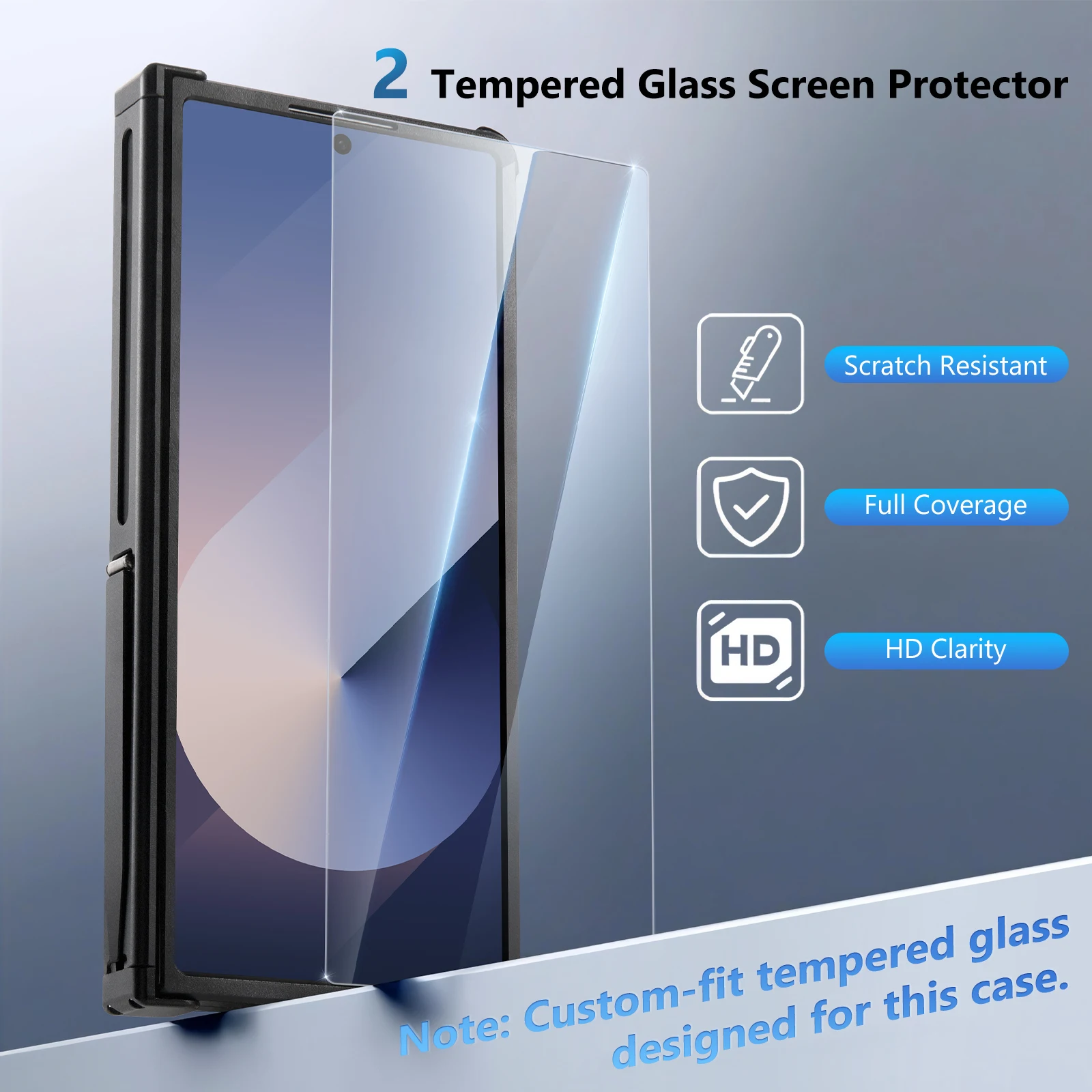 Eary Minimalist for Samsung Galaxy Z Fold 6 Case With Stand & Secure Grip Military-Grade Shockproof Drop Protection Phone Cover