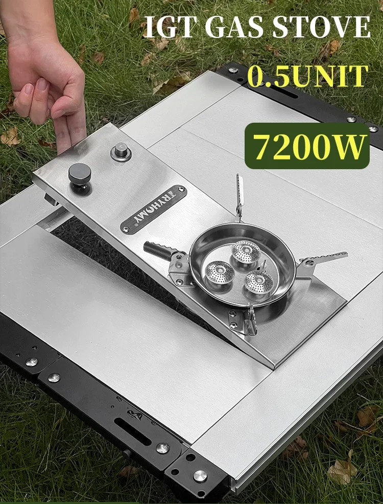 Description Picture 2 of itemFolding Igt Burner Plate 7200W Grill Stand Brazier Outdoor IGT Table Camping Stove Stainless Steel 0.5Unit Igt Gas Stove Furnace