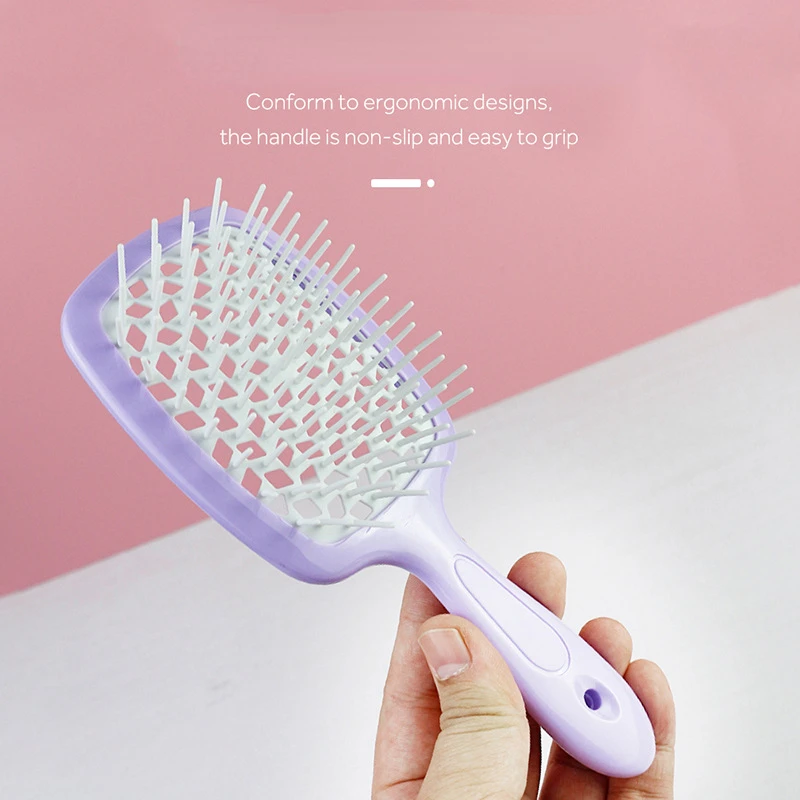 Peignes à coussin d'air à dents larges, poignées pour enfants, massage du cuir chevelu, brosse à cheveux évidée, salon à domicile, outils de coiffure bricolage