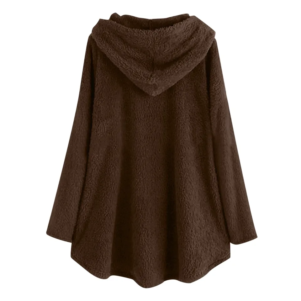 Autumn Plus Size Color Block Plush Hoodie