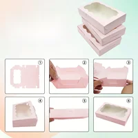 Boîte d'emballage de boulangerie, boîte d'emballage cadeau de bonbons de boulangerie, boîte cadeau de fête de Noël, boîte pliable, sacs cadeaux de mariage et de fête des mères 2
