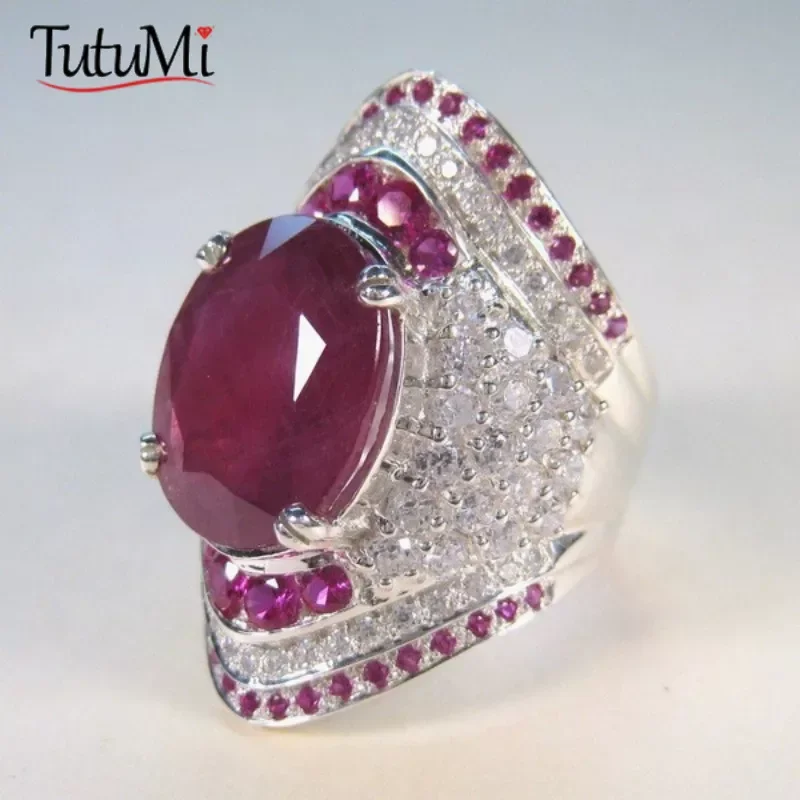 

Women's Jewelry S925 Silver Ruby Ring for Women Zircon Finger Rings Fashion Female Fine Jewelry Gifts