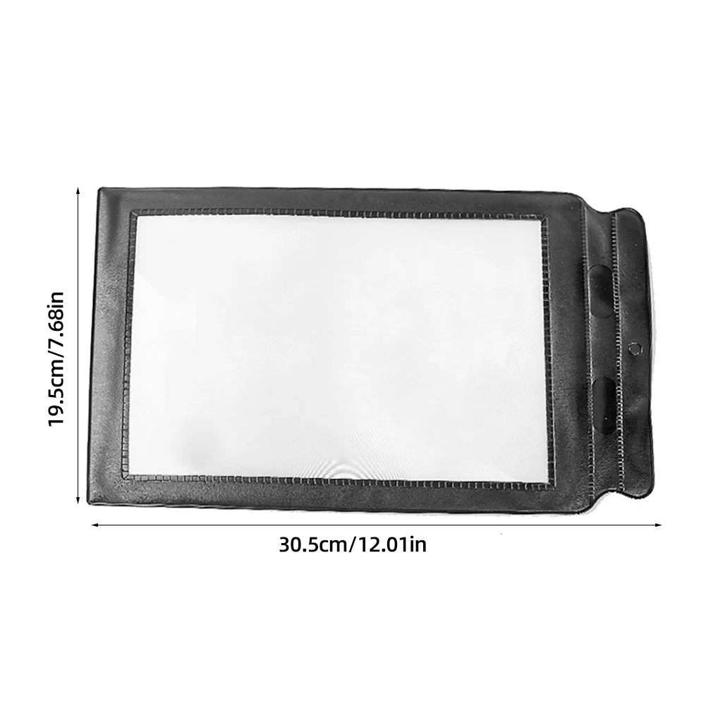 Handheld Page Magnifying Glass Portable 3X Bookmark Flat Magnifier Flexible Magnifying Lens Sheet for Elderly Reading Newspapers