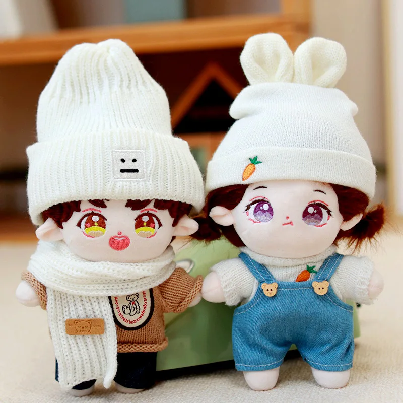 1 PC Hoodie Sweater Clothes for 20cm Idol Dolls Cartoon Outfit Accessories Suit for Super Star Cotton Doll Collection Toys 3