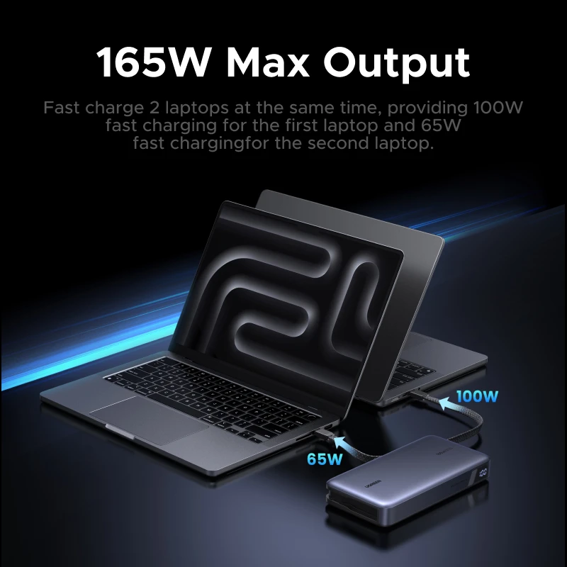 UGREEN Nexode 165W Batterie Externe 20000mAh Câble USB C Rétractable