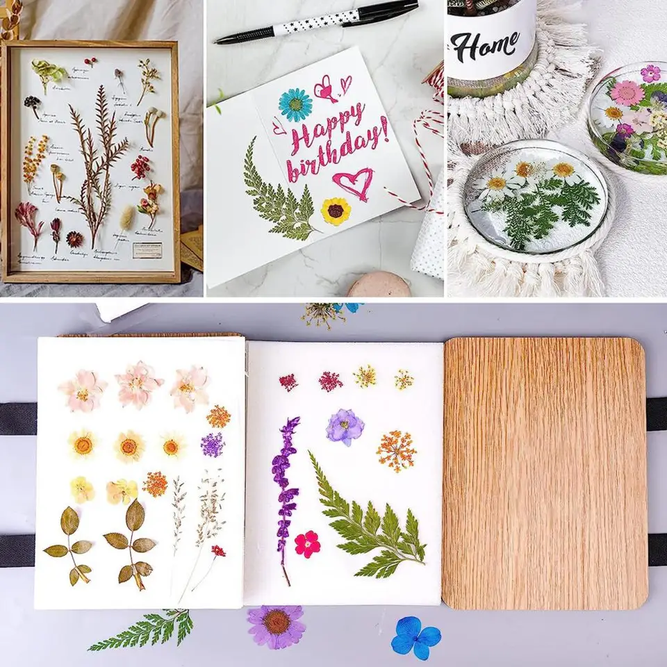 Prensa De Flores Mini De Madera | Kit Portátil Para Prensar Y Conservar Plantas De Bolsillo
