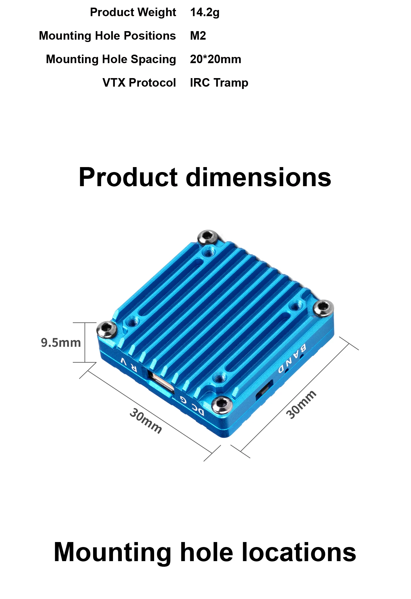 Axisflying VTX 5.8G 1.6W Analog image transmission, long range VTX for FPV Freestyle RC Long Range Drone 5/7/10inch thumbnail 4
