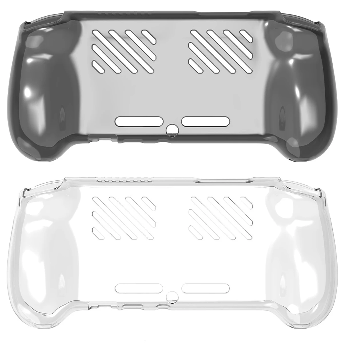 ANBERNIC RG557 クリアパープル TPU保護ケース付き Transparent TPU Case For Anbernic RG557 Handheld Game