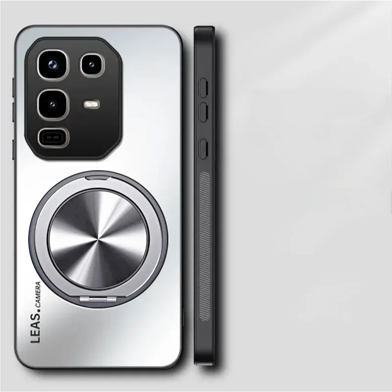 Magnetic Shockproof Matte Bumper Case with Stand Holder