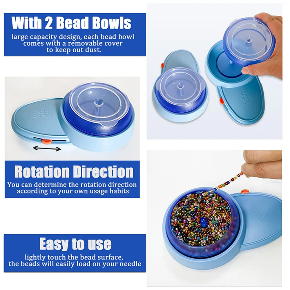 Electric Bead Spinner Battery Operated Beading Bowl Spinner Kit Adjustable  Direction Spin Bead Loader with Curved Beading - AliExpress