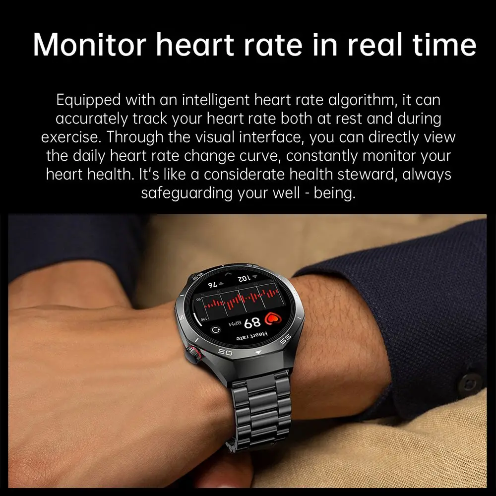 For Huawei GT5 PRO Sports Outdoor SmartWatch Men Upgraded Version AMOLED Screen Bluetooth Call Heart rate Waterproof Women Watch 6