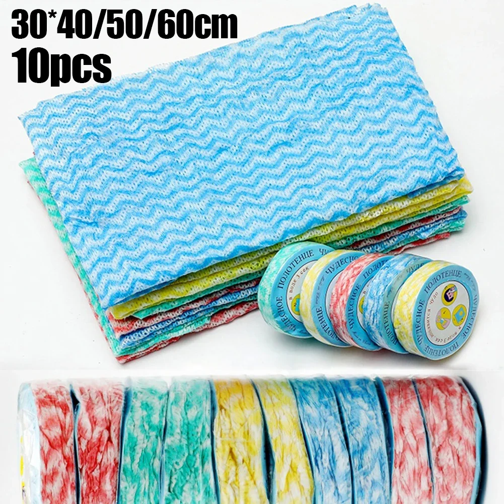 10pcs Travel Portable Compressed Towel Outdoor Disposable Non-Woven Towel Rag Hiking Camping Reusable Cotton