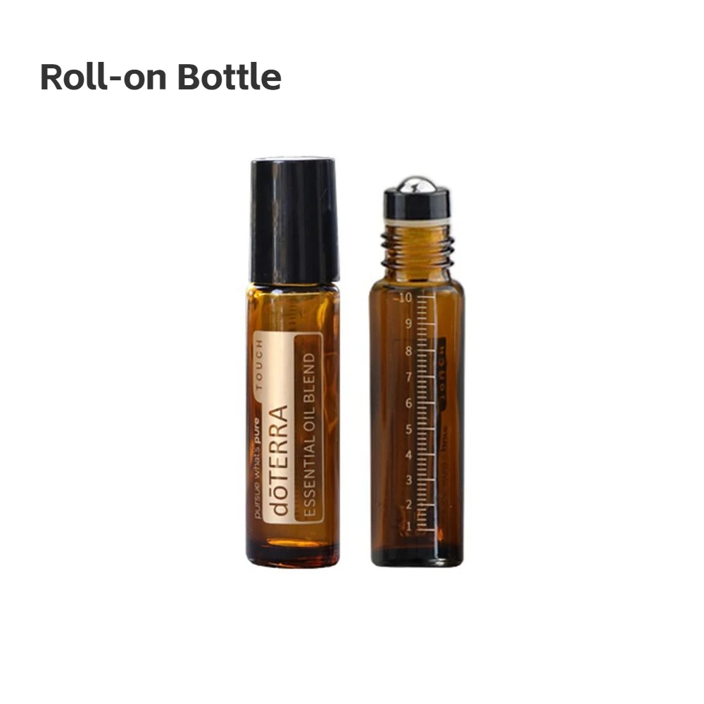 2Pcs 10ml Amber Color Thick Glass Scales Roll-on Bottle Spray Bottle Essential Oil Dropper Bottle Perfume Atomizer Sample Vials