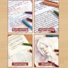 6pcs Multi Color Gel Pens Set Cream / Retro Colors Soft Holding 0.5mm Ballpoint Quick Dry Ink for Writing Office School A7780 6