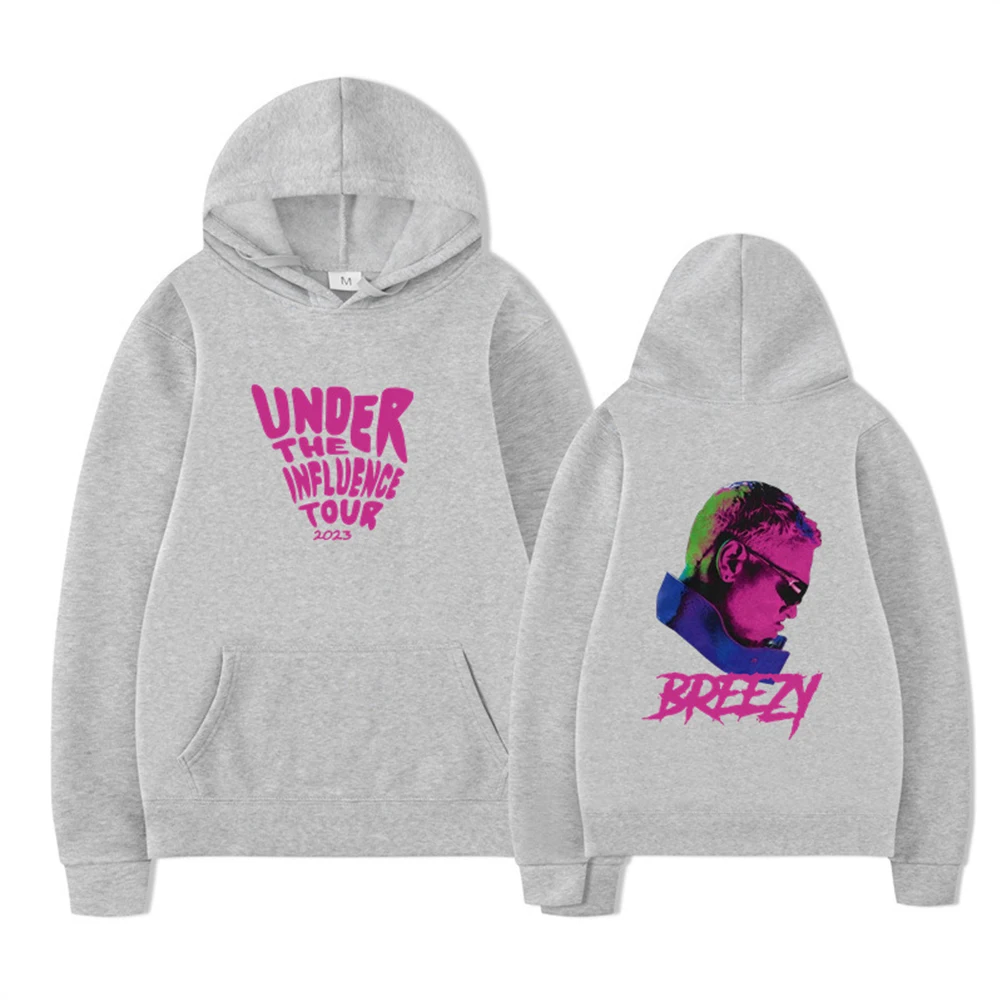 thumbnail image 1 of Sudadera con capucha de Chris Brown de la gira Under The Influence 2023 Sudadera con capucha Breezy Sudaderas de gran tamaño de rapero Sudadera con capucha de primavera y otoño, 1 of 5