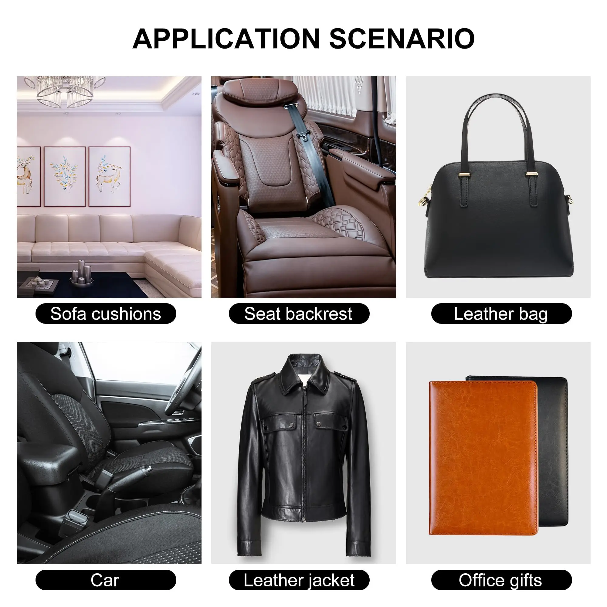 Parche autoadhesivo de cuero para reparación de sofá, muebles