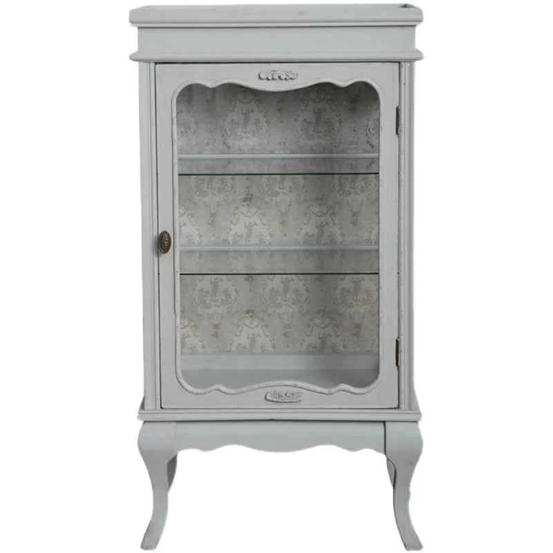 

Chest of Drawers Bedroom Living Room Dining Cabinet Gray Complete Storage Cabinet Glass Display B & B Side Cabinet