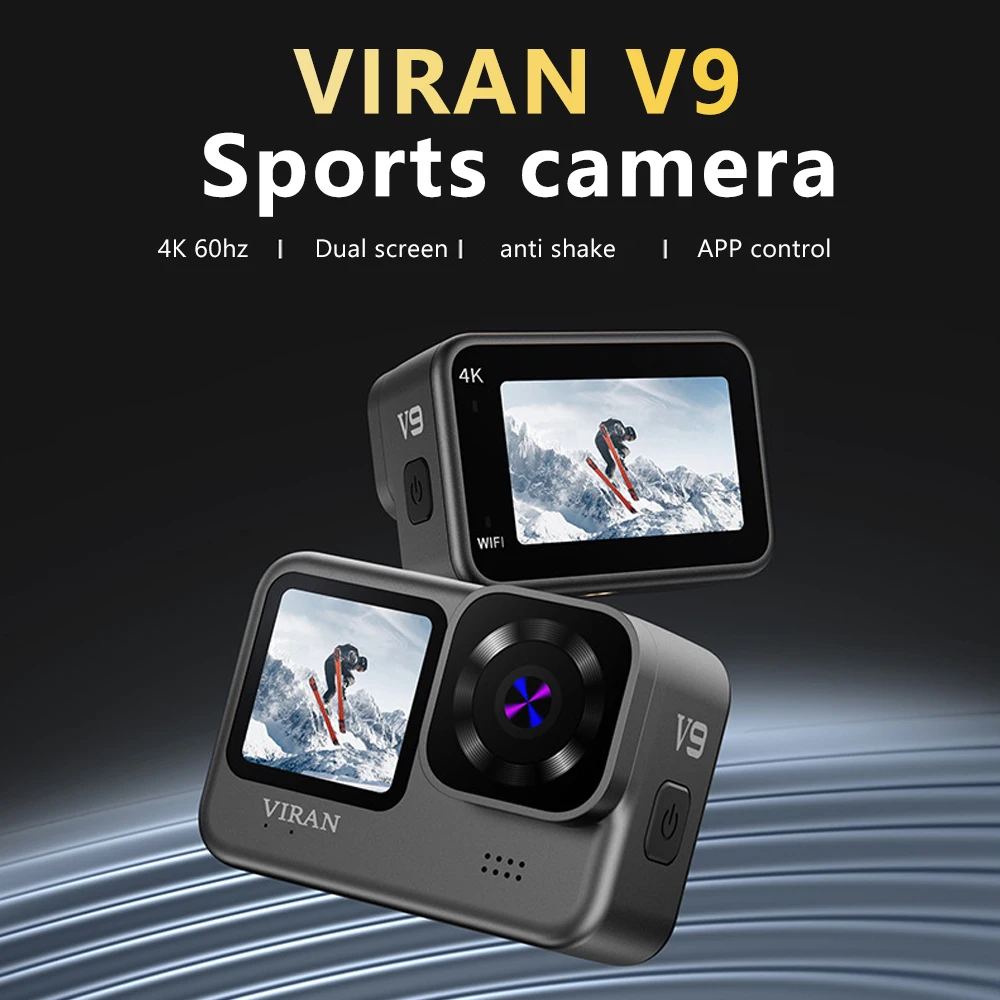 High Quality VIRAN V9 4K WiFi Anti-shake Action Camera Go With Remote Control Screen Waterproof Sport Camera pro drive recorde