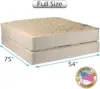 Full Size - 54"x75"x9" Mattress and Box Spring Set - Fully Assembled, Good for Your Back, Long Lasting and 2 Sided 2