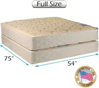 Full Size - 54"x75"x9" Mattress and Box Spring Set - Fully Assembled, Good for Your Back, Long Lasting and 2 Sided 2