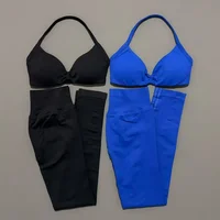 2 Pcs HISTELLO Impact Sports Set Gym Women Seamless Yoga Backless Bra Pilates Fitness Sets Workout Running Leggings Sports Suit - Image 6