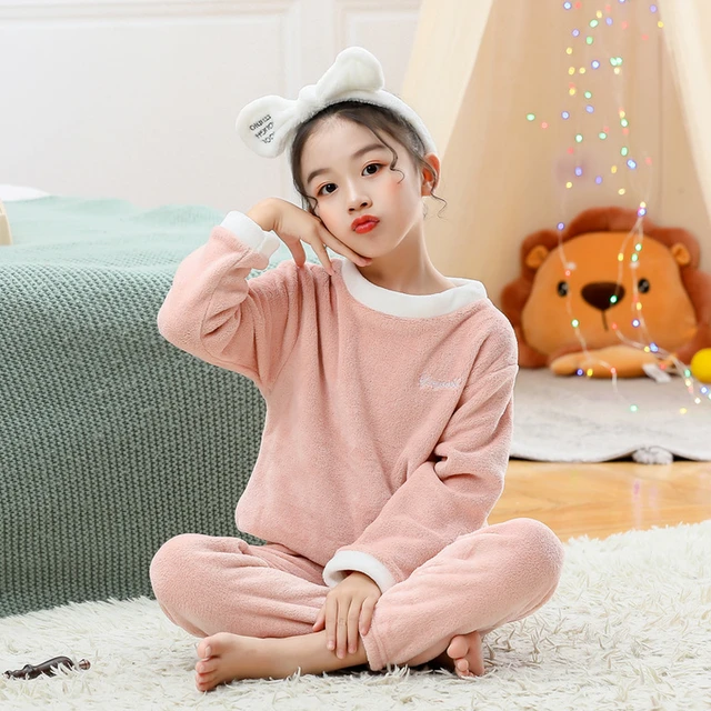 Flannel Pajama Pajamas for Women Sleep Wear Kid - China Night Suits for  Girls and Fuzzy Sleepwear price