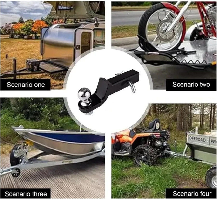 테슬라 모델 Y 2020-2024 견인 히치 견인 후크 어댑터, 후방 트레일러 링 리시버, 볼 마운트 옵션 탄소강